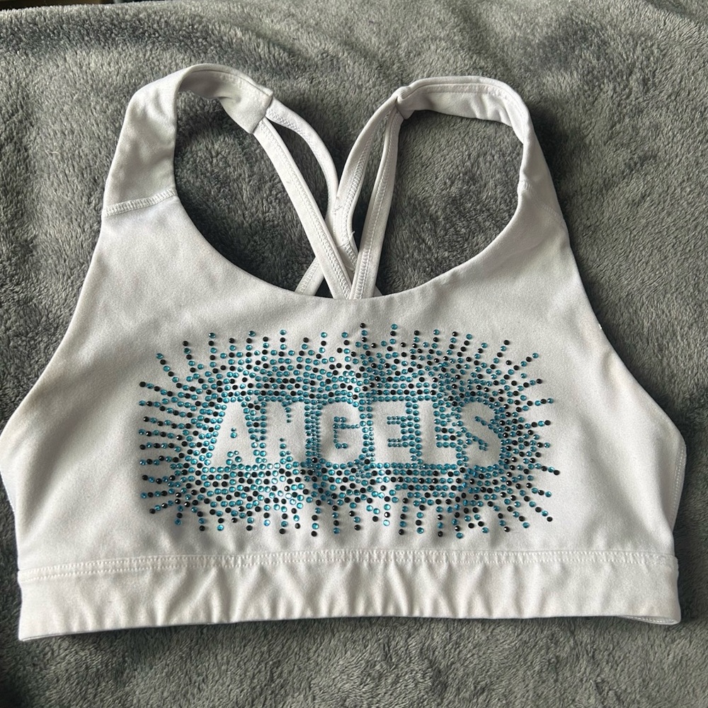 Topgun angels rhinestone sports bra
